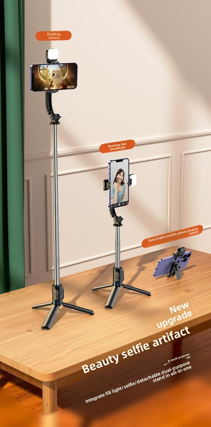 Kafile selfie stick multi-function Bluetooth tripod portable 360-degree live broadcast mobile phone holder camera artifact