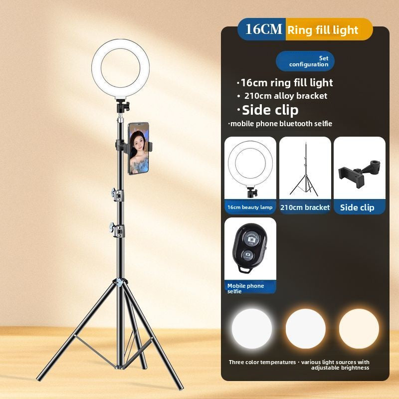 Beauty live stream filling light mobile phone holder tripod shooting indoor photography live streaming host desktop selfie stick support frame