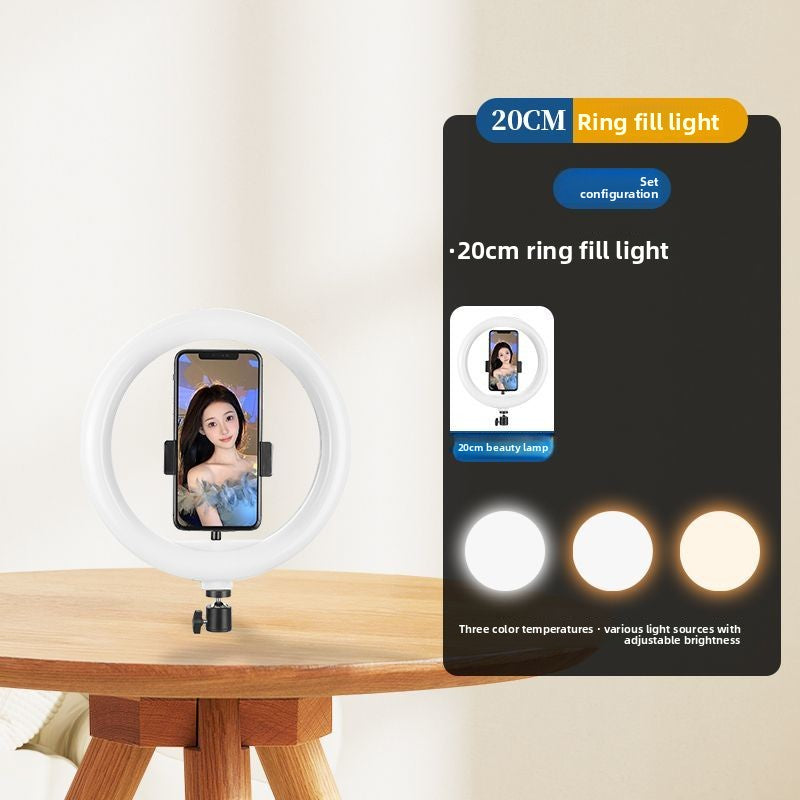Beauty live stream filling light mobile phone holder tripod shooting indoor photography live streaming host desktop selfie stick support frame