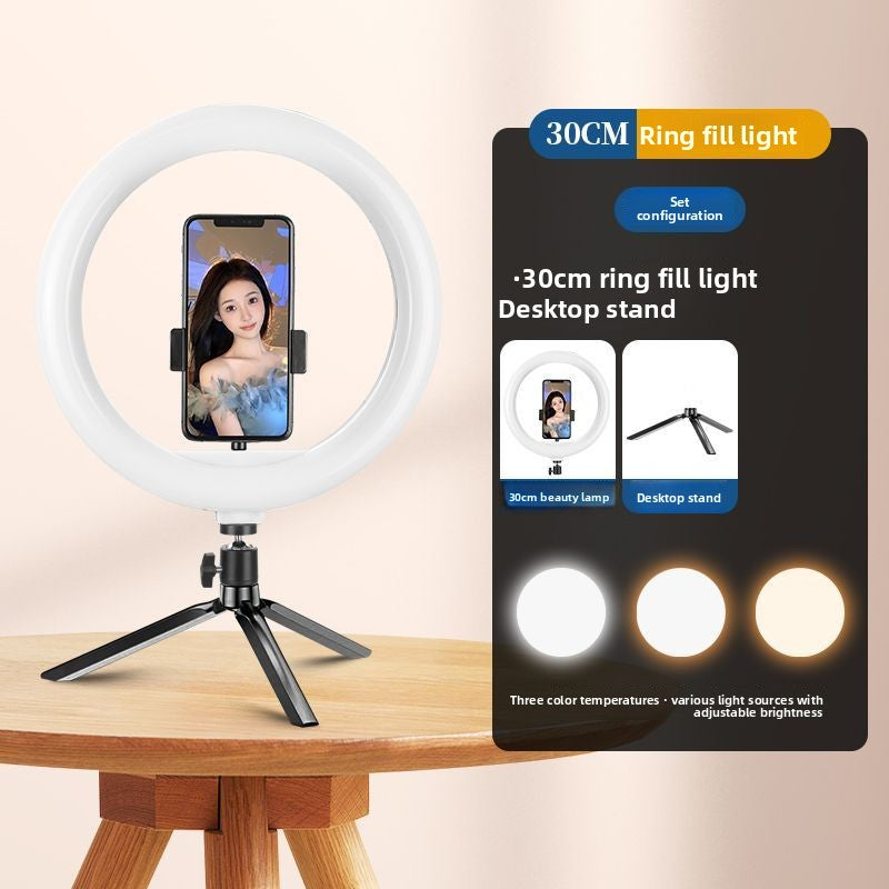 Beauty live stream filling light mobile phone holder tripod shooting indoor photography live streaming host desktop selfie stick support frame