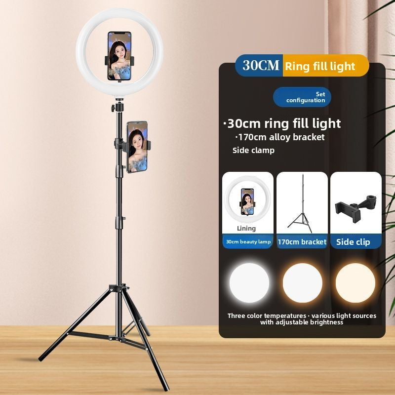 Beauty live stream filling light mobile phone holder tripod shooting indoor photography live streaming host desktop selfie stick support frame