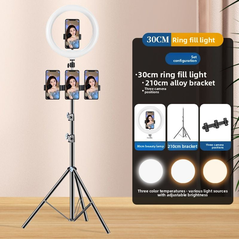 Beauty live stream filling light mobile phone holder tripod shooting indoor photography live streaming host desktop selfie stick support frame
