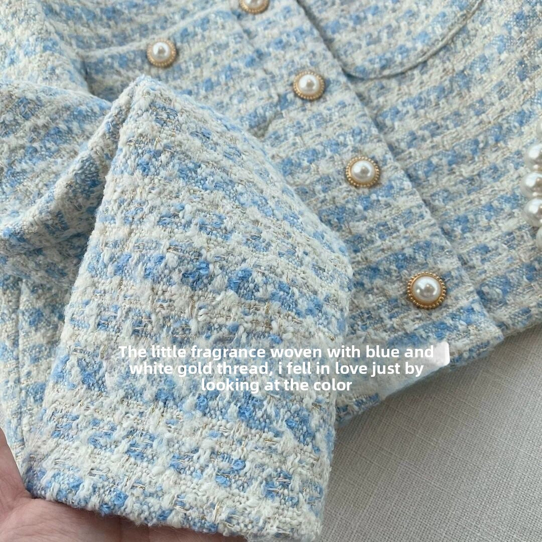 Chanel style women jacket women's spring and autumn 2025 new temperament loose pearl buckle cardigan fashion short top