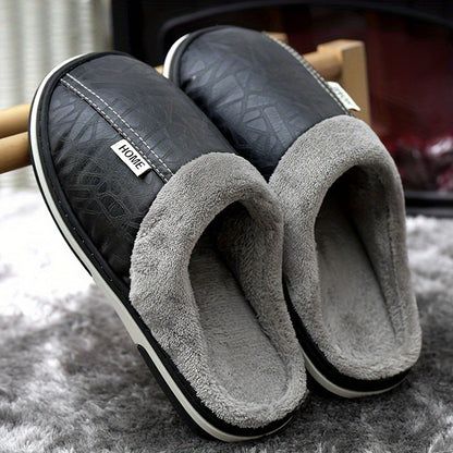 FXAI Men's Big & Tall Slippers - Winter Warm Indoor House with Non-Slip  Sole, Soft Cushioned Booties for Cold Floors, & Disability-Friendly (Easy Slip-On Design) - Autumn/Winter Footwear