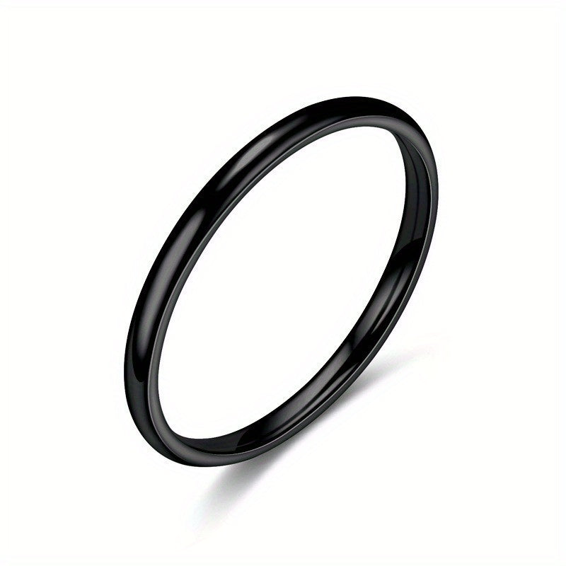 1pc 2MM Smooth Spherical Stainless Steel Ring