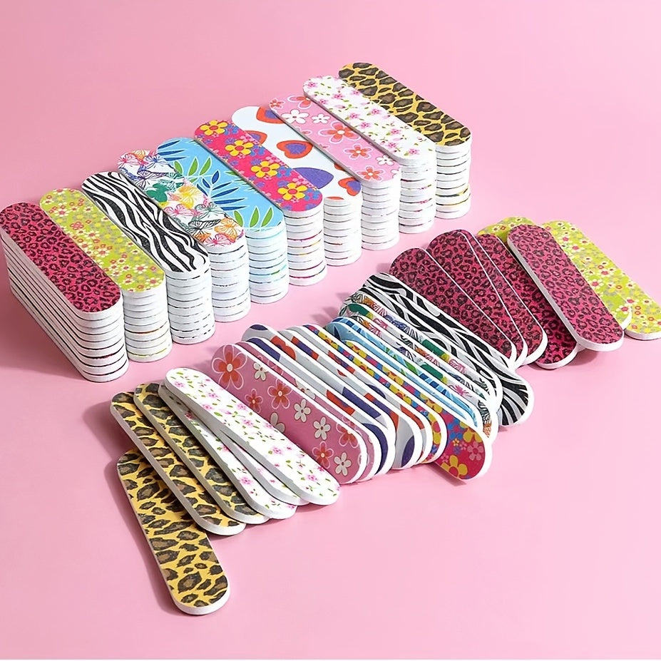 [Colorful Nail Files] 10Pcs Double Sided Nail Files | Mini Colorful Fingernail Boards Manicure Pedicure Tool