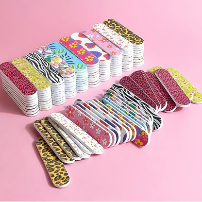 [Colorful Nail Files] 10Pcs Double Sided Nail Files | Mini Colorful Fingernail Boards Manicure Pedicure Tool