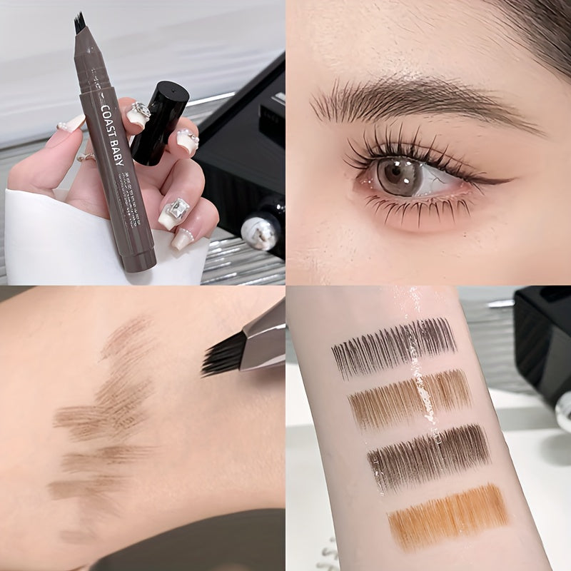 Dual-Effect Quick-Result Waterproof Eyebrow Pencil: Multi-branch Brush Head Design for Defining Each Eyebrow Hair with a Single Stroke + Precise Hairline Filling. Waterproof, Long-lasting Color That Resists Smudging. Three-dimensional Hair-like Flow