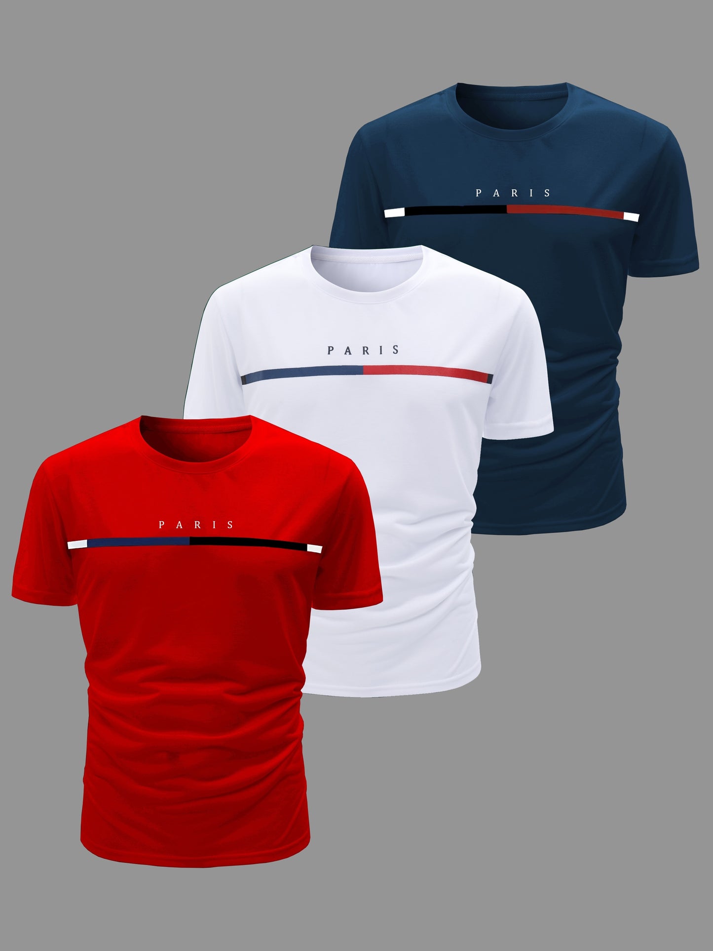 Men'S Three-Piece Casual T-Shirt Set 3145