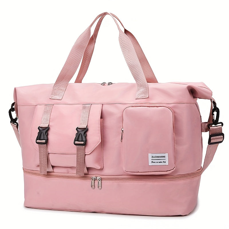 Large Capacity Multi-Functional Travel Duffel Bag,Gym Tote with Multiple Compartments, Adjustable Strap,Portable Sports Gym Bag for Overnight Trips