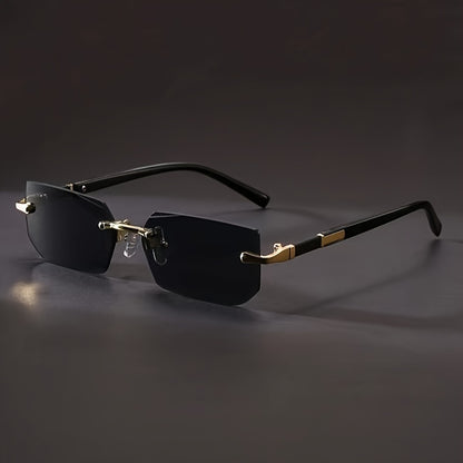 1pc Men's Y2K Fashion Glasses, Square Frameless, Perfect for Summer Outfits