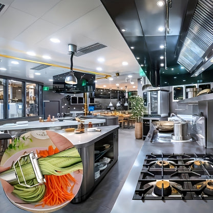 [Multi-Purpose Peeler & Cutter] Stainless Steel Multi-Purpose Vegetable Peeler & Cutter – All-in-One Kitchen Tool for Potatoes, Fruits, and More – Perfect for Thanksgiving and Christmas Gifts, Kitchen Prep Tool | Sleek Kitchenware | Sharp Blade Cutter, Ve