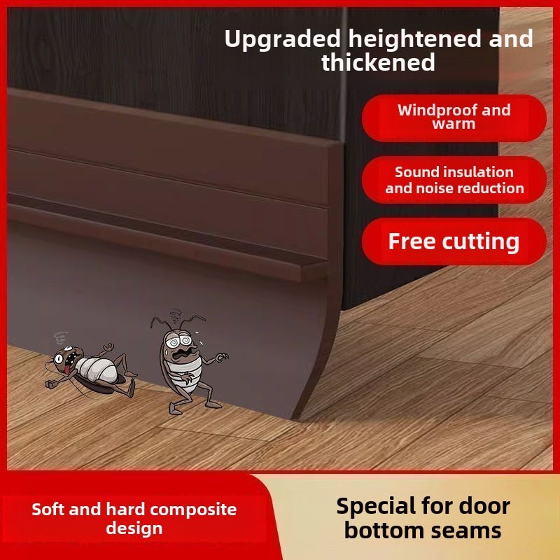 Latest Model Windproof Door Bottom Seal Strip - Thickened Anti-Theft Silicone, Self-Adhesive for Sound Insulation and Thermal Insulation, Elastic and Wear-Resistant Design, Suitable for Room Doors, Energy-Saving Home Gas Leak Protection, Door Bottom