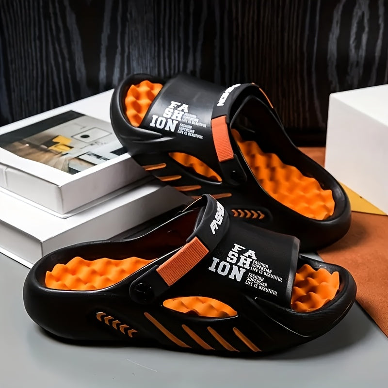 Stylish EVA Sandals for Men, Easy to Wear Slip-Ons That Are Breathable And Lightweight, Perfect for Casual Outings in Any Season, Featuring a Easy Design for Outdoor Vacations with a Round Toe