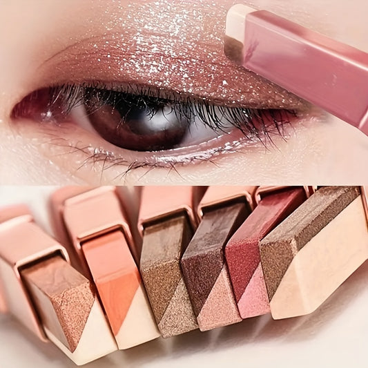 Dual-Color Eyeshadow Stick/Waterproof, Sweat-Proof, Smudge-Proof/Long-Lasting, Fading-Resistant/Essential Makeup for Going Out/Perfect Gift/Contains Plant Squalane