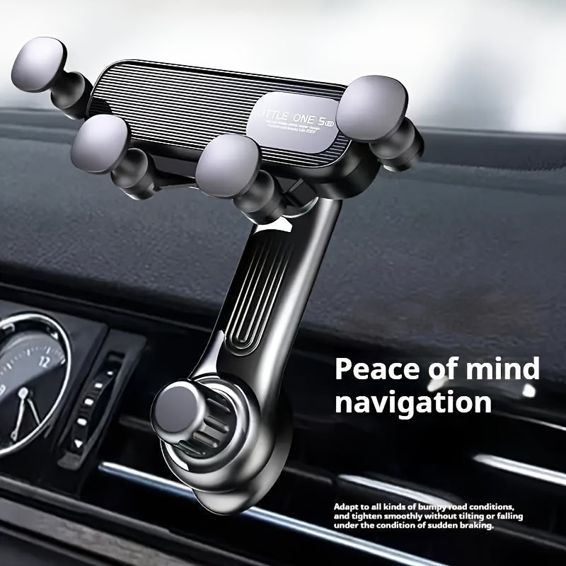[Stable Gravity Lock] Car Phone Mount | Adjustable Air Vent Grip | Waterproof ABS Material | Anti-Shake, Stable Gravity Lock
