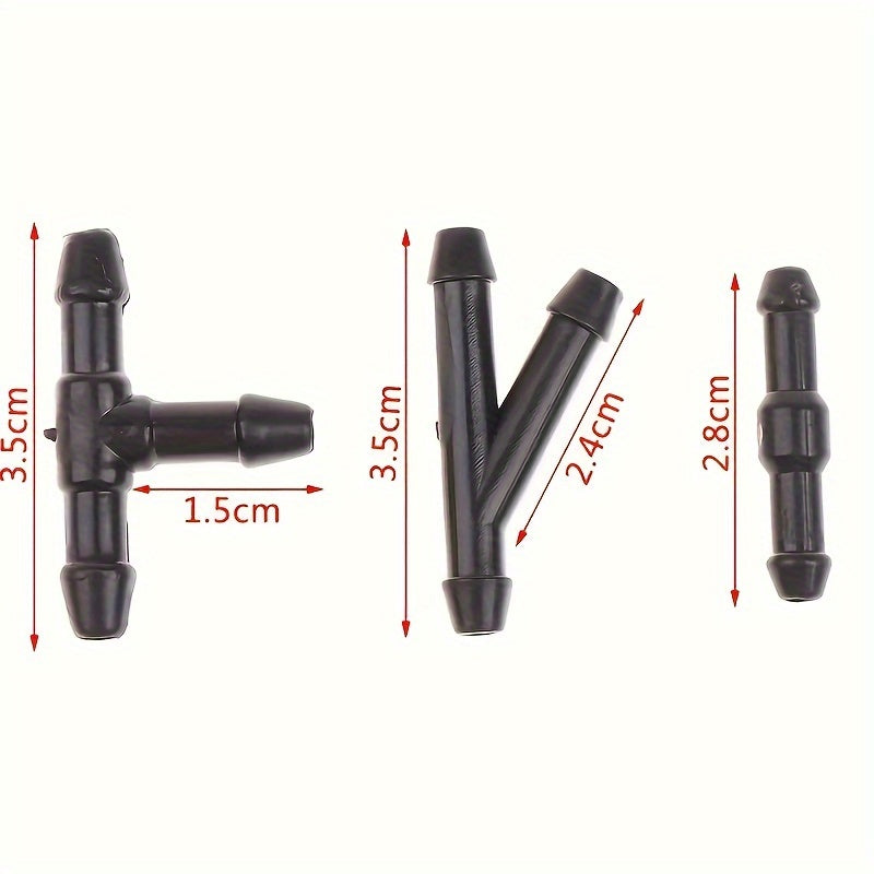 Available in 3 Different Shapes 18pcs/30pcs Car Windshield Washer Pipe Connectors