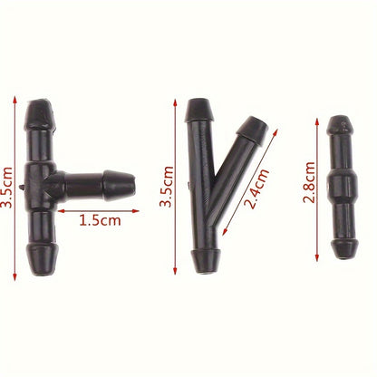 Available in 3 Different Shapes 18pcs/30pcs Car Windshield Washer Pipe Connectors