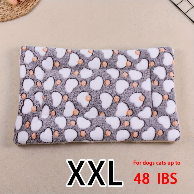 Dog Claw Love Printing Pattern Pet Nest Mat Four Seasons Universal Cat and Dog Floor Mat Comfortable and Pet Blanket 1pc