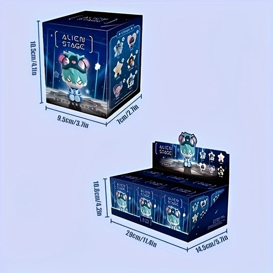 Alien Stage Figurine Doll Creative Desktop Ornaments Decorations Anime Peripheral Figurine Doll Excellent Birthday And Holiday Gift 1 Whole Box Has 6 Different Dolls