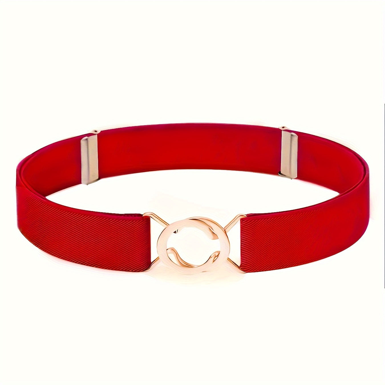 Women'S Figure 8 Elastic Waistband, Ladies' Fashionable Black Elastic Waistband, Adjustable Waist Elastic Buckle, Waistband for Jeans And Dresses, Gift Choice