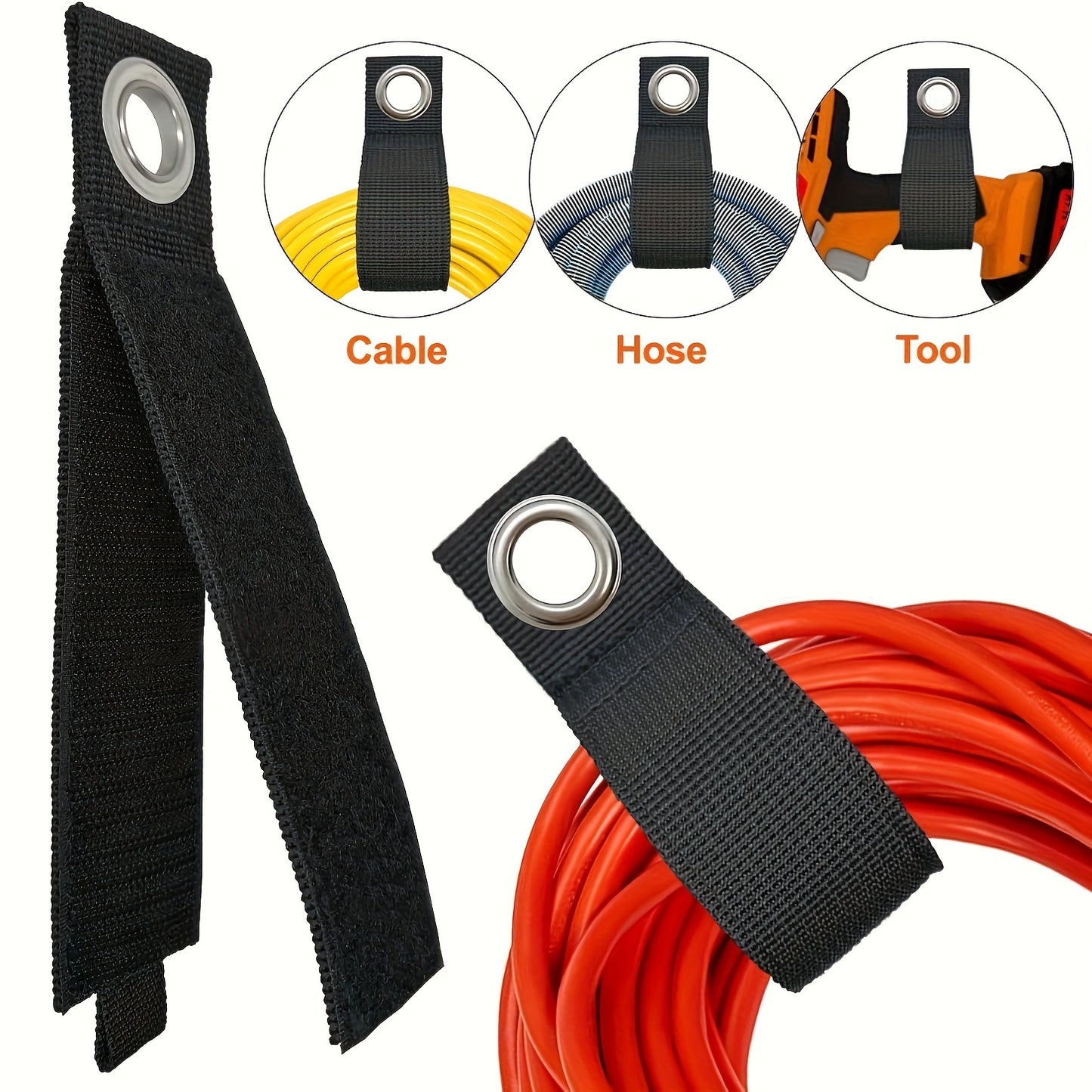 1/3/6/10/15/20pcs Extension Cord Holder Organizer, Storage Straps for Garden Hose Storage And Garage Wall Organization