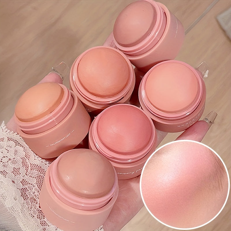 6 Color Blush Ball Peach Pink Blush Matte Mist Instant Makeup for Any Crowd to Enhance the Complexion and Make the Skin Look Flawless