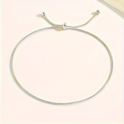 A Sleek Statement Minimalist Adjustable Anklet