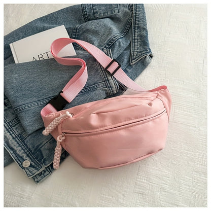 Korean-Style Minimalist Nylon Crossbody Bag, New Textured Shoulder Bag for Underarm Use, Small Chest Bag Or Waist Bag, Perfect As a Christmas Gift for Wife Or Girlfriend, Storage Pouch