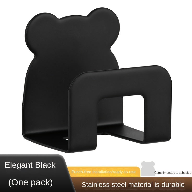 Stainless Steel Kitchen Sink Organizer - Adhesive, No-Drill Sponge Holder & Draining Rack | Wall-Mounted Storage Hooks for Cloths & Accessories