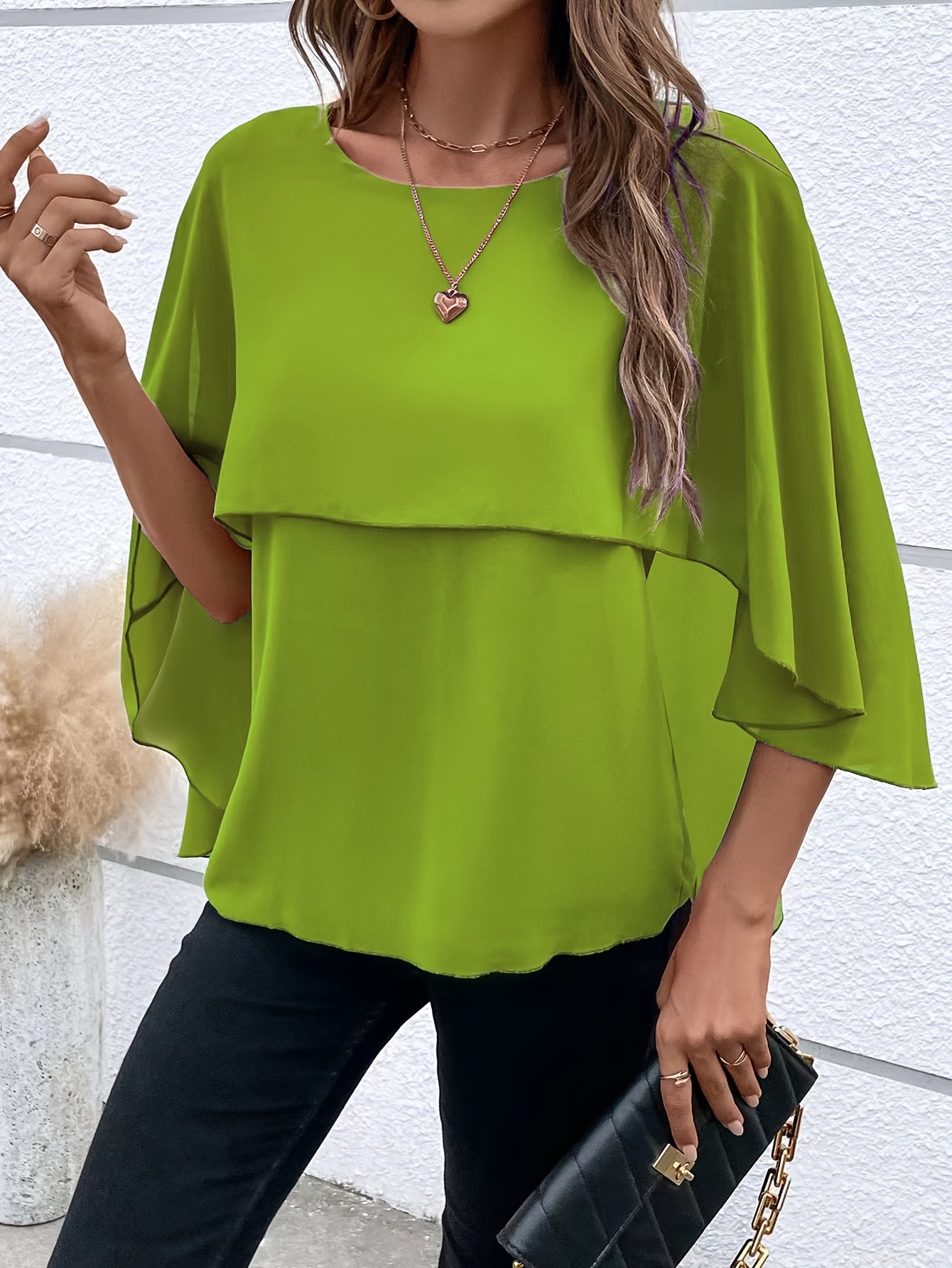Solid Color Asymmetrical Top
