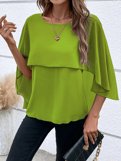 Solid Color Asymmetrical Top