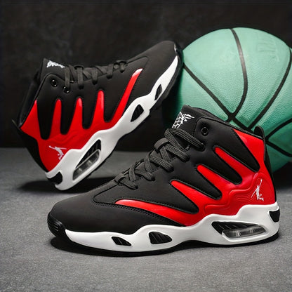 Men's High-Top Basketball Shoes - Lightweight, Breathable, Heavy-Duty & Stable, Unisex Lace-Up Training Sneakers with Arch Texture and Sole - Ideal for Running, Fitness, Basketball, Walking - Spring/Summer Sneakers - Perfect Gift for Men - Ergonomic
