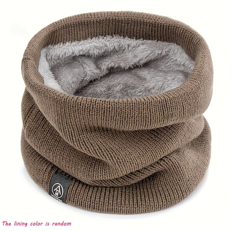 Stretchable Elegant Solid Color Scarf 1pc - Velvet Lined Neck Warmer for Men and Women - Warmth for Outdoors, 80% Polyester 20% Spandex, Machine Washable