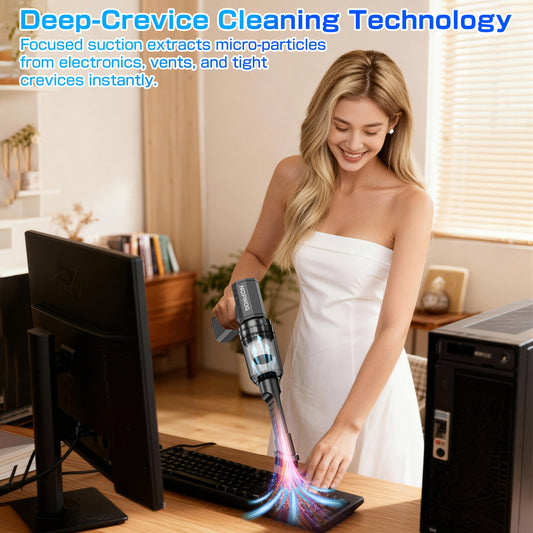 130000RPM Cordless Handheld Vacuum Cleaner | Type-C Charging, Turbo Blower for Car Blowing Snow, Indoor Dust Removal, Rapid Cooling, 4 Gears Adjustable, Portable Jet Fan, ABS Material, NOPNOG Brand