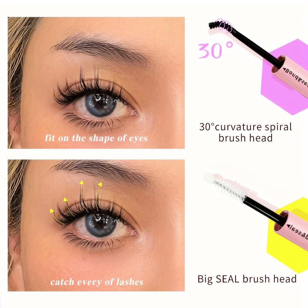 2 in 1 Lash Bond/Seal Glue for Cluster Lashes/Super Strong Hold 72 Hours/Latex-Free Waterproof/Sensitive Eyes/Home Use/False Eyelashes/Black Eyelash Extensions