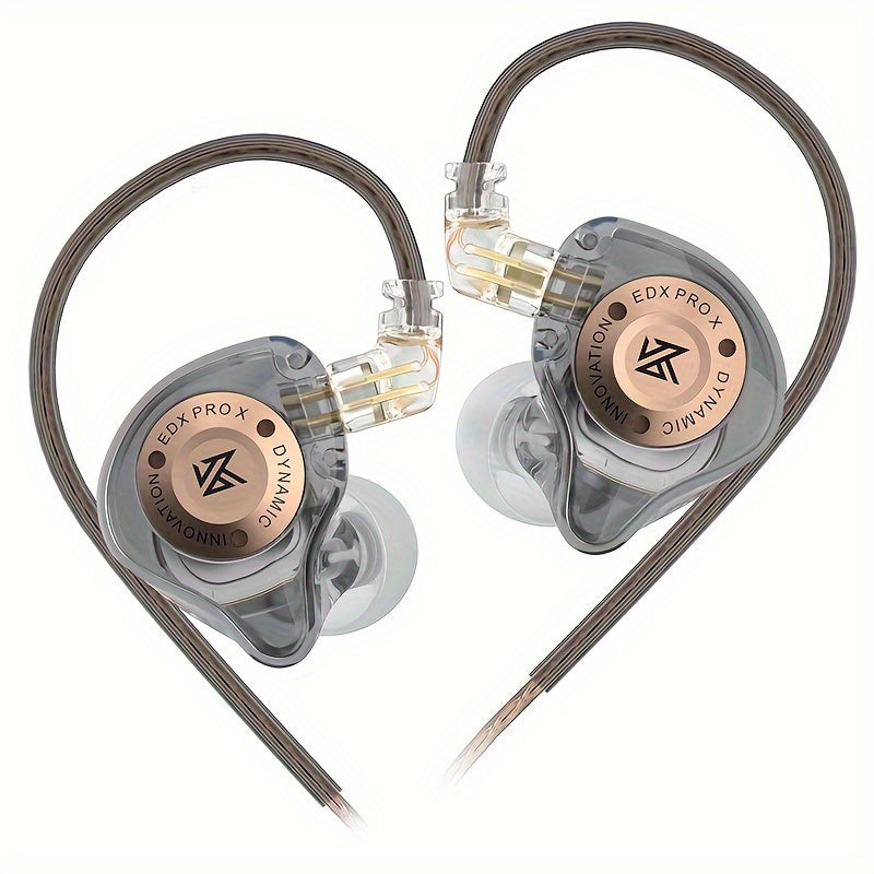 KZ EDX Pro X In Ear Monitor Headphones Wired IEM Earphones Dual DD HiFi Stereo Sound Earphones Noise Cancelling Earbuds