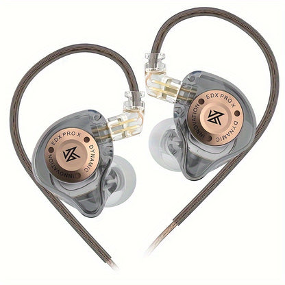 KZ EDX Pro X In Ear Monitor Headphones Wired IEM Earphones Dual DD HiFi Stereo Sound Earphones Noise Cancelling Earbuds