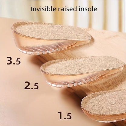 1pair Invisible Inner Raised Insole - Self-adhesive Soft Cushion for Men and Women