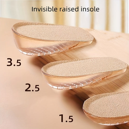1pair Invisible Inner Raised Insole - Self-adhesive Soft Cushion for Men and Women