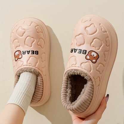 Men'S And Women'S Winter Plush Slippers with EVA Insulation for Indoor And Outdoor Use, Featuring Soft And Warm Fleece in a Slip-On Style., Women Shoes