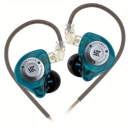 KZ EDX Pro X In Ear Monitor Headphones Wired IEM Earphones Dual DD HiFi Stereo Sound Earphones Noise Cancelling Earbuds