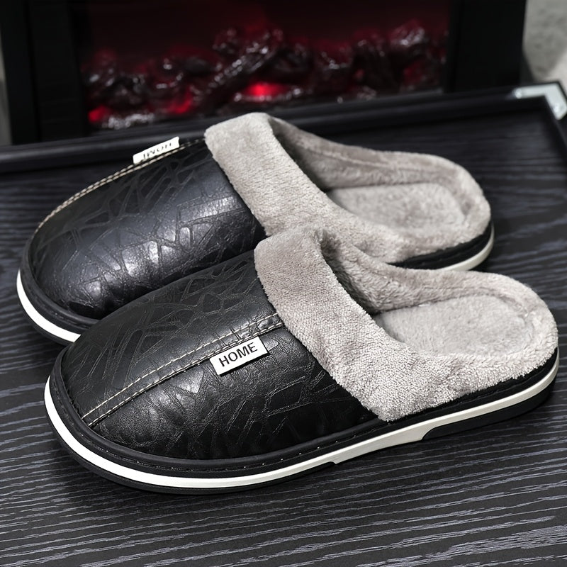 Men'S Oversized Plush Slippers, Soft And Warm Indoor Home Shoes, Winter Couple Slippers Suitable for Both Men And Women, Perfect for The Balcony in Winter