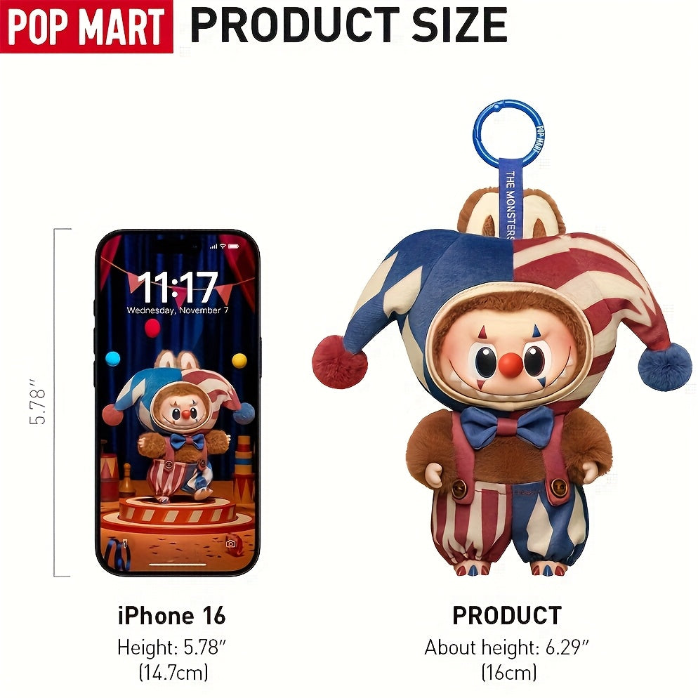POP MART LABUBU Mystery Mystery Box Vinyl Plush Figure with Red Hat, Rhombus & Tears Makeup - Collectible Surprise for halloween Party Decor, Cute Character Collectibles for s & (/Unlucky Draw)