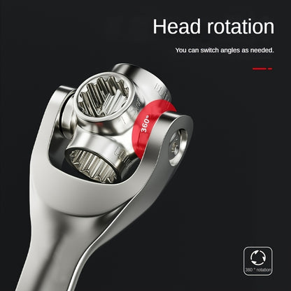 Upgrade Your Toolbox: 1pc Multi-Functional Spanner Socket Wrench with 360 Degree Rotating Head - Perfect for Furniture, Car & More!