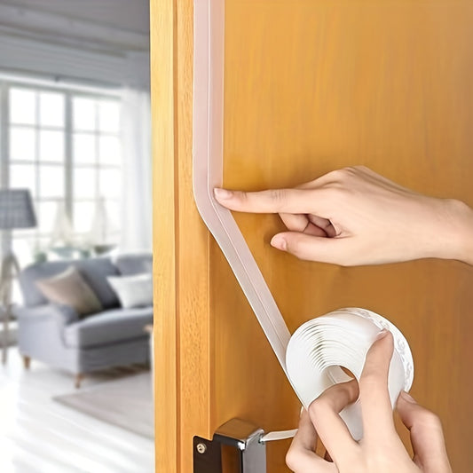 A Bottom Rolling Door Stopper, Self-Adhesive Soundproofing And Windproof Dust Seal Strip for The Door Bottom, Transparent Sealing Strip to Block Cold Air from One Side, Door Stopper For Bottom Of Door, Door Stopper For Door, Door Stopper Weight, Door Bott