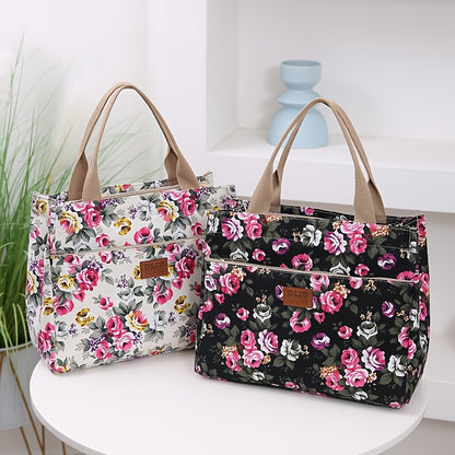 A Versatile Handbag with a Brand New Floral Design, Spacious Enough for Work And Commuting
