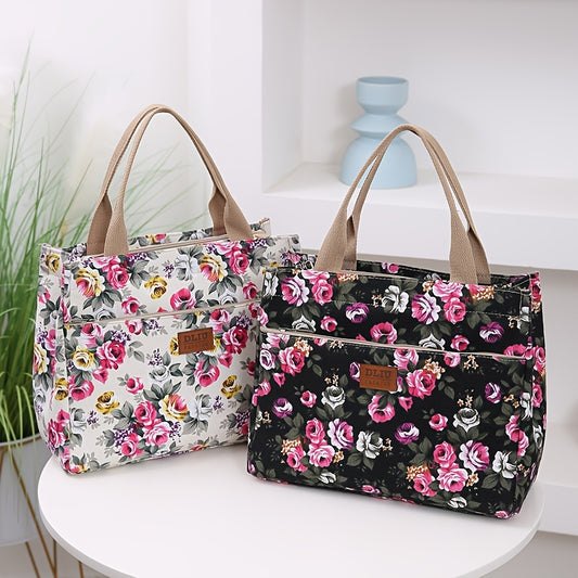 A Versatile Handbag with a Brand New Floral Design, Spacious Enough for Work And Commuting