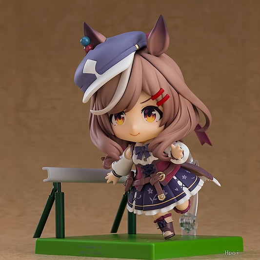 1 Chibi-Style Anime Figure Collectible with Swappable Hands, Feet & Face Plates - Chibi-Size Model Statue for Display, Christmas/Birthday/Halloween Gift for Fans, Anime Doll for /Office/Cube Chia/Display Base Compatible (swapable limbs)