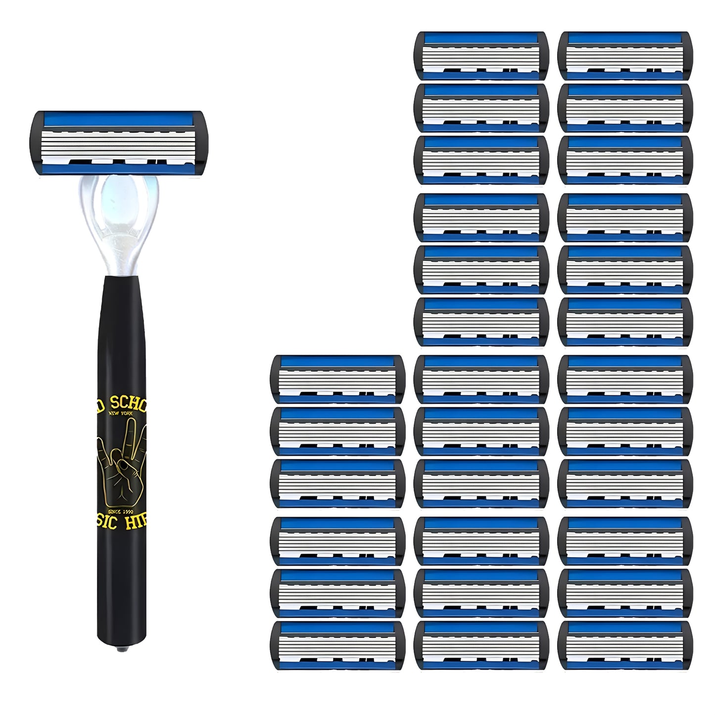 Men's Beard Shaver, 6-layers Blades Razors, Non Slip Handle, Replacement Blades, Men's Shaving Tools